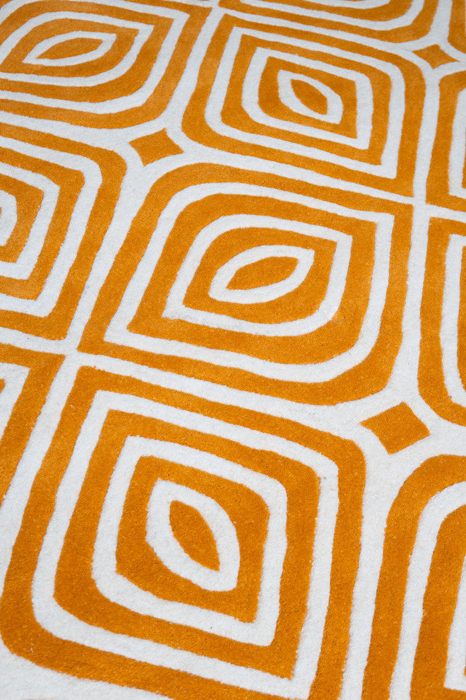 Rust Transitional Modern Modern Stripes Area Rug
