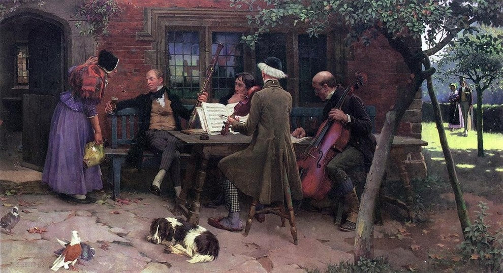Leghe Suthers Musicians Outside an Inn Wall Decal