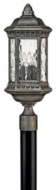 Hinkley Regal Large Post Top Or Pier Mount Lantern, Black Granite