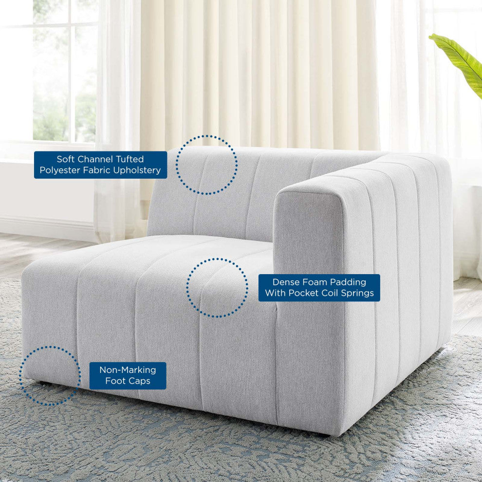 Sofa Corner Chair, Fabric, Ivory White, Modern, Living Lounge Hotel Hospitality