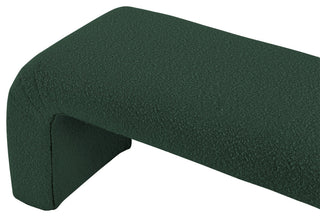 Niagara Boucle Fabric Upholstered Bench, Green, 52" Wide