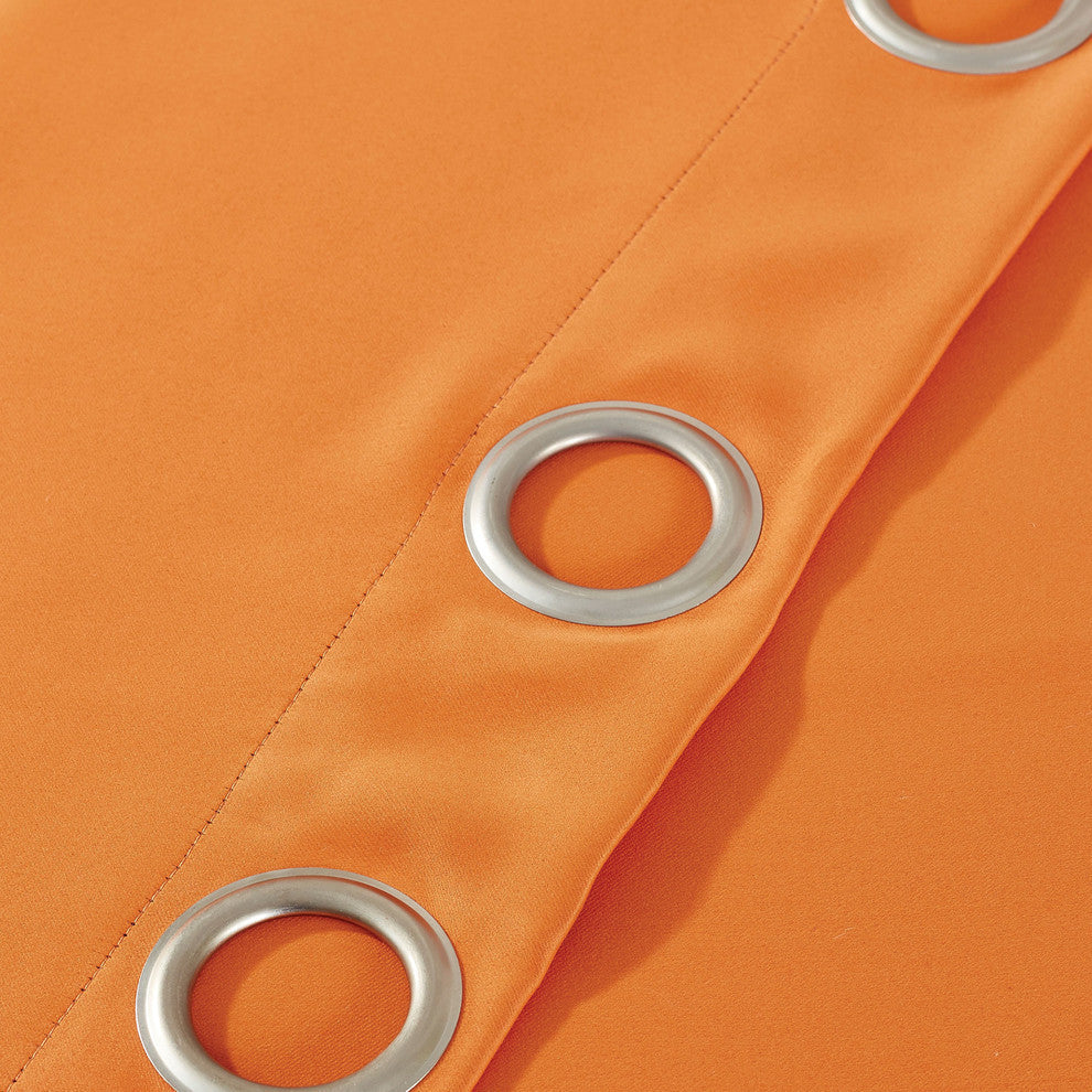 Serenta Black Out Curtains 4 Piece Sets, Burnt Orange, 54" X 63"