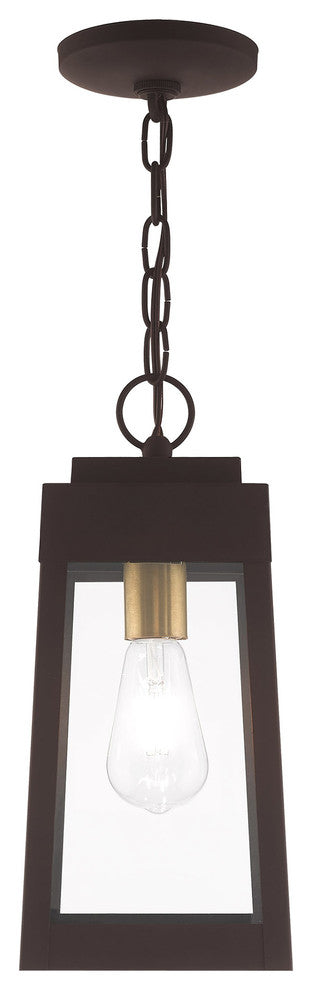 Livex Lighting Bronze 1-Light Outdoor Pendant Lantern
