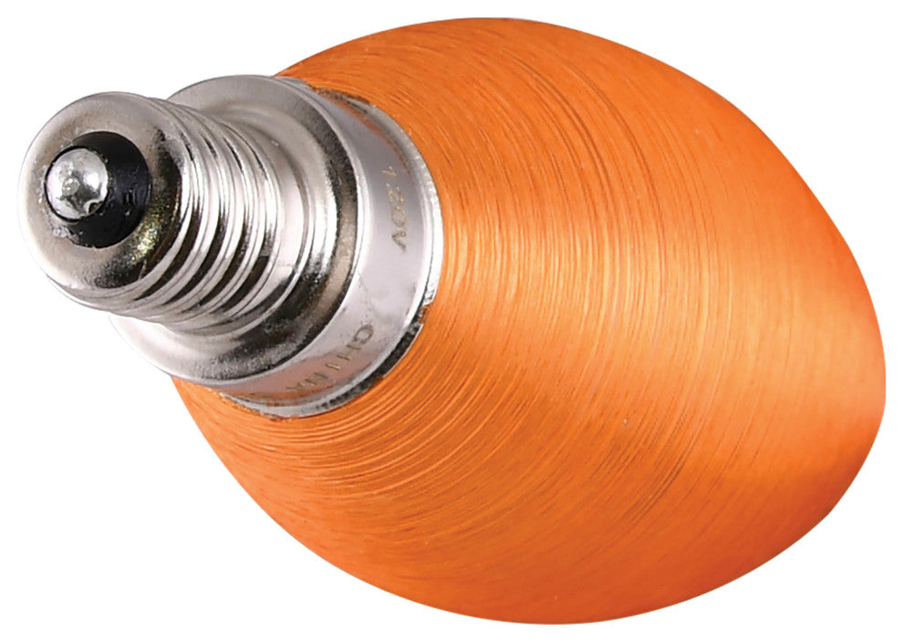 2W CA11 LED, Satin Spun Amber, Candelabra Base, 2100K, 120V, Carded