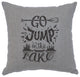 Image Pillow 16x16 Jump, Lake Linen Gray