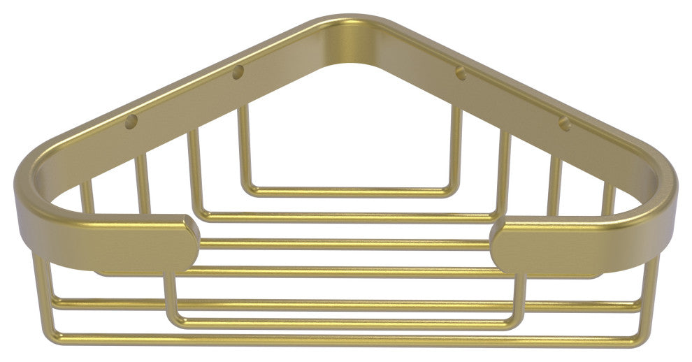 Corner Soap Basket, Satin Brass