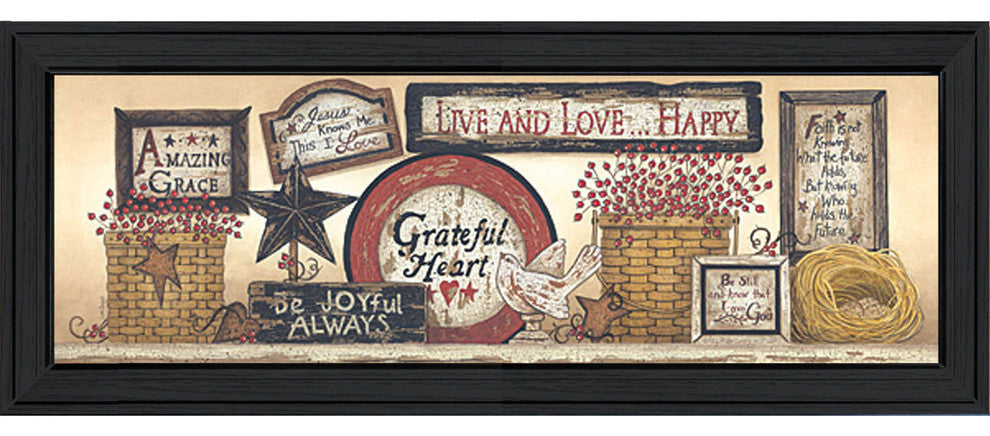 "Sign Collector" By Linda Spivey, Printed Wall Art, Ready To Hang, Black Frame
