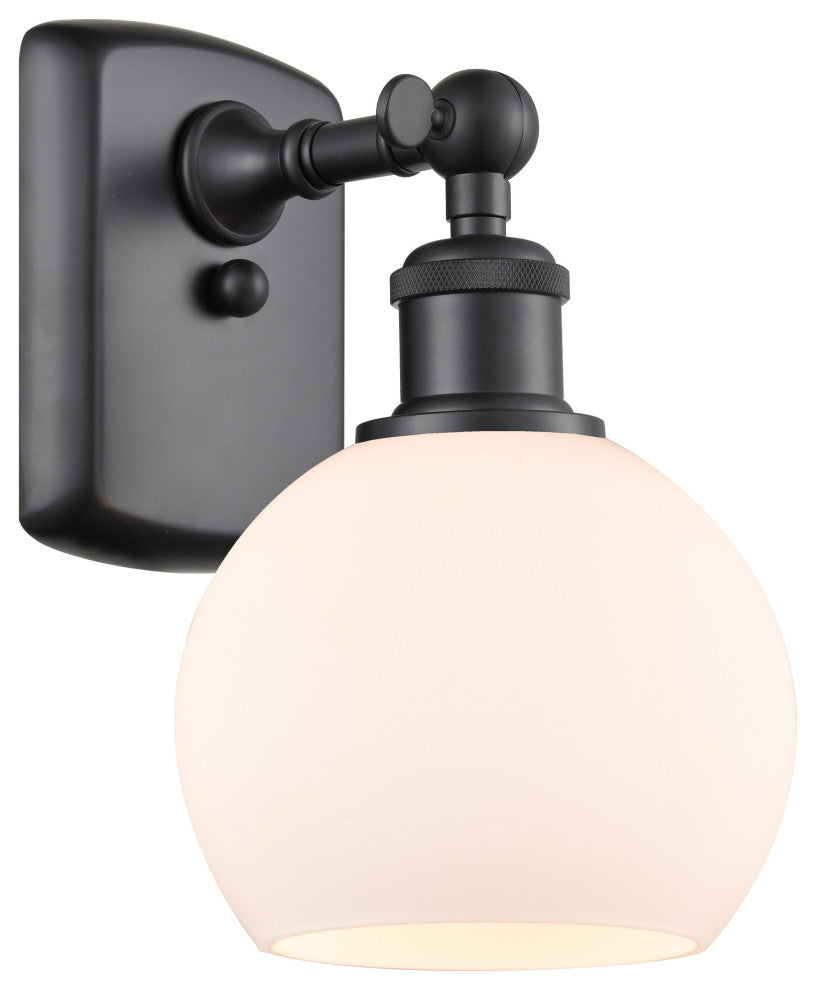 Innovations 516-1W-BK-G121-6-LED 1 Light 6" Sconce, Matte Black