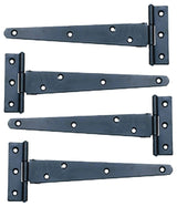 Black Iron T Strap Hinge 13" L Light Duty Iron Authentic Flush Mount Pack of 4
