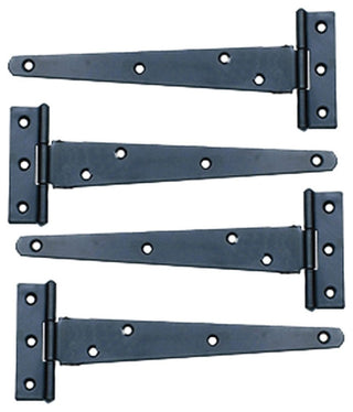 Black Iron T Strap Hinge 13" L Light Duty Iron Authentic Flush Mount Pack of 4
