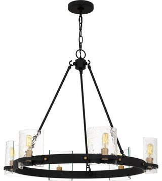 Gloucester Six Light Chandelier in Matte Black