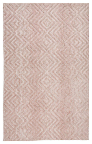 Weave & Wander Oliena Modern Art Deco Rug, Blush, 5'x8'