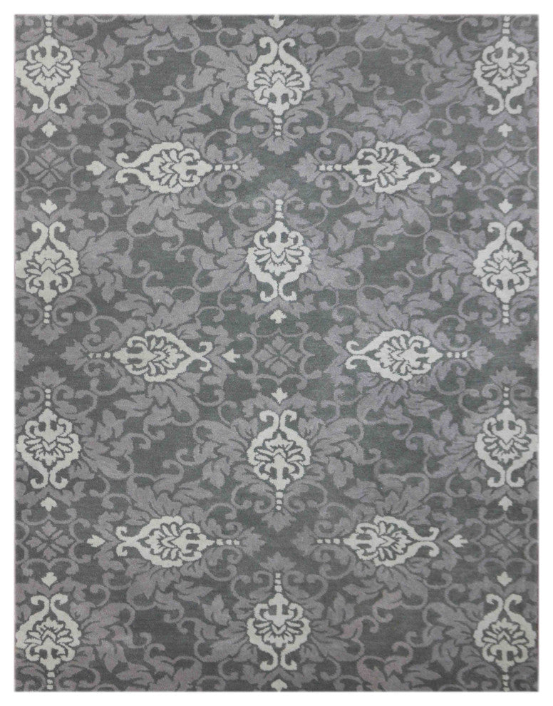 5" X8" X 0.5" Blue Wool Area Rug