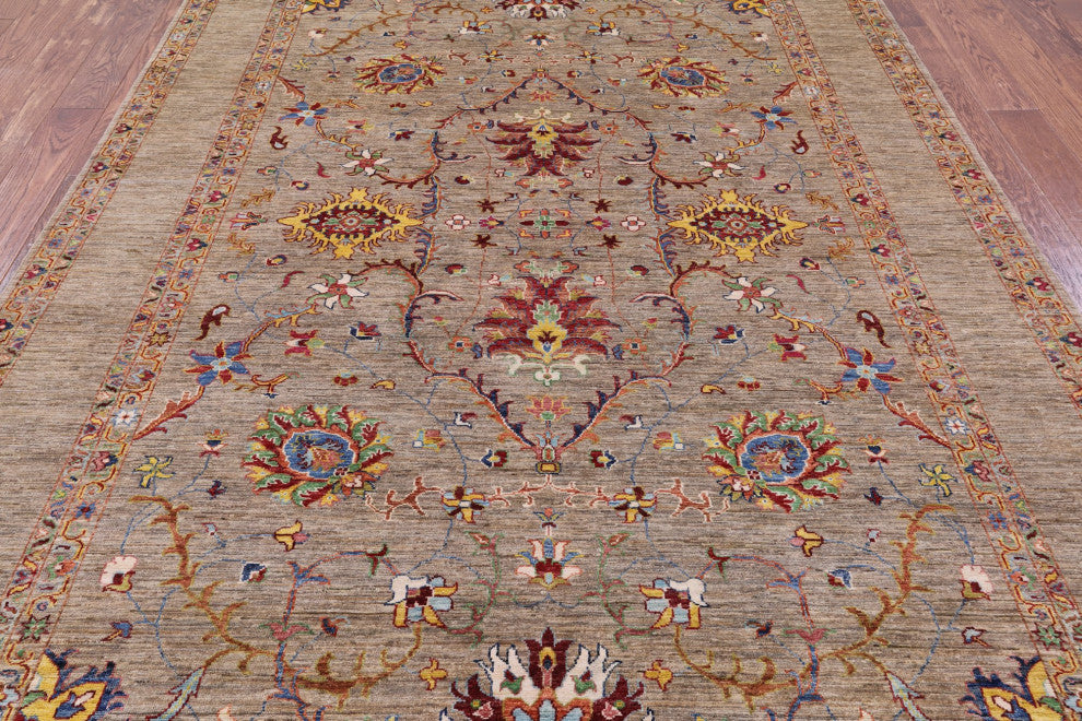 Handmade Persian Tabriz Wool Rug 6' 9" X 9' 11" Q7602