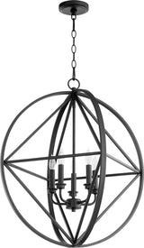 Quorum 807-5-69 Five Light Pendant, Black Finish