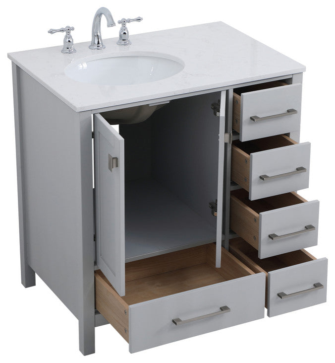 Isabel Grey 32" Single Sink Bathroom Vanity