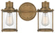 Quoizel RIG8615WS Two Light Bath, Weathered Brass Finish