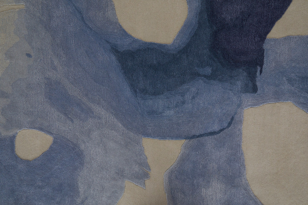 Ramiro R8887 Transitional/Industrial/Casual Rug, Blue, 5'x8'