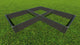 Weathered Wood 'Arrowhead' 8'x8'x11" Straight Corner Raised Garden Bed, 2