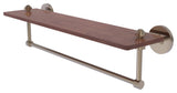 South Beach 22" Solid Wood Shelf with Towel Bar, Antique Pewter