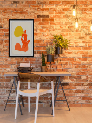 "Stone Squat" Framed Painting Print, 16x24