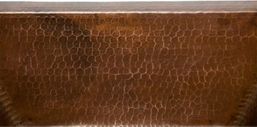 Rectangle Copper Bar Sink With 2" Drain Opening