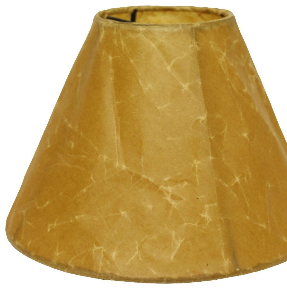 10" Brown Slanted Empire Crinkle Oil Paper Lampshade
