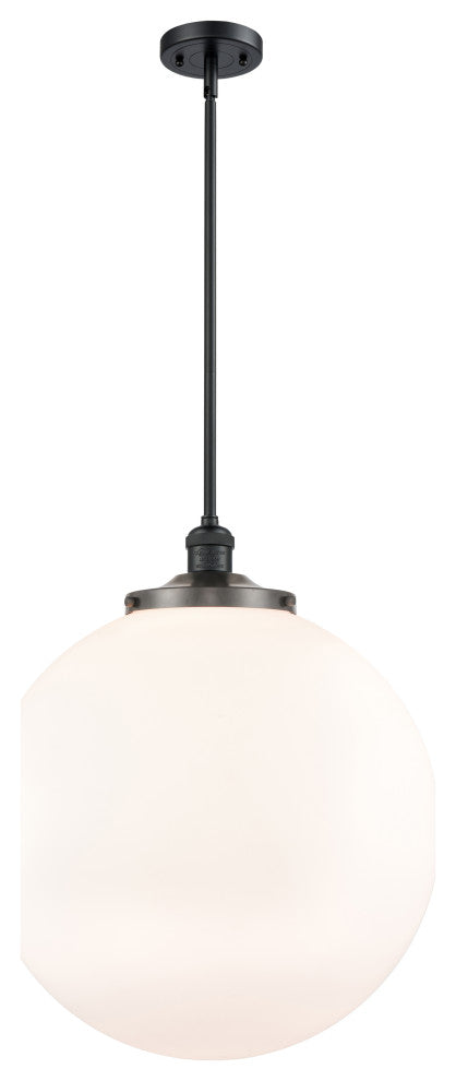 Beacon Pendant, Matte Black, Matte White