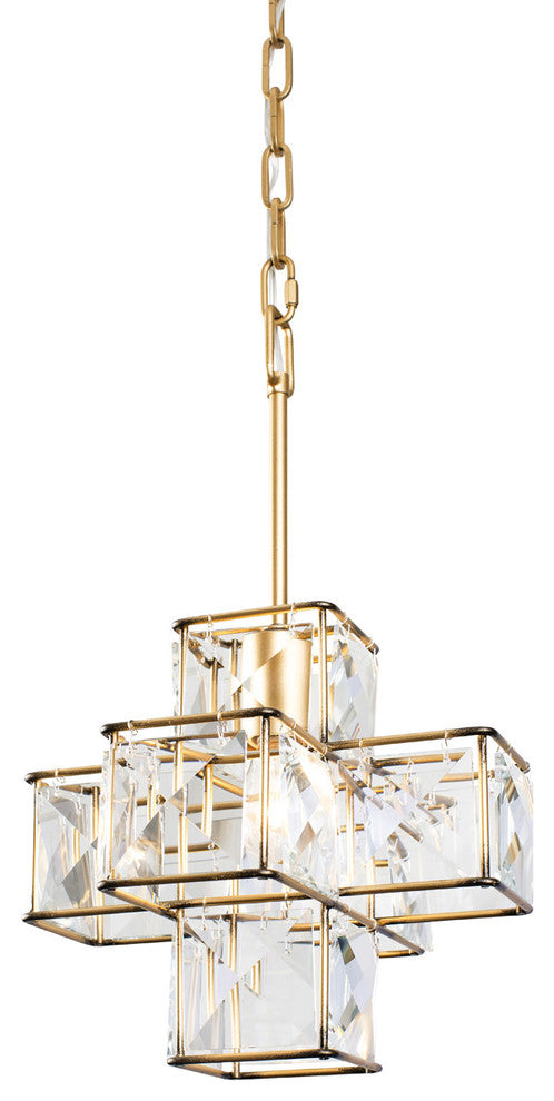 Varaluz Cubic 1-Lt Pendant - Calypso Gold