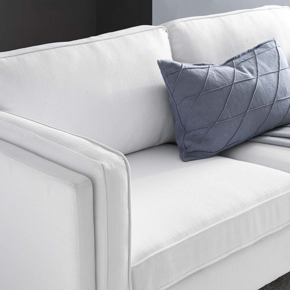 Sofa, Fabric, White, Modern, Living Lounge Room Hotel Lobby Hospitality