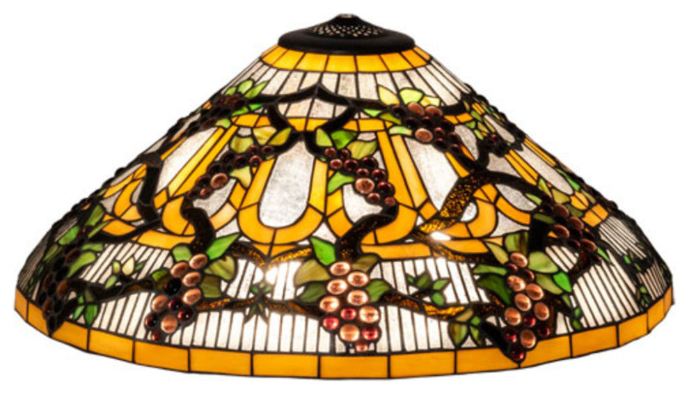 Meyda Lighting 48548 24" Wide Jeweled Grape Shade