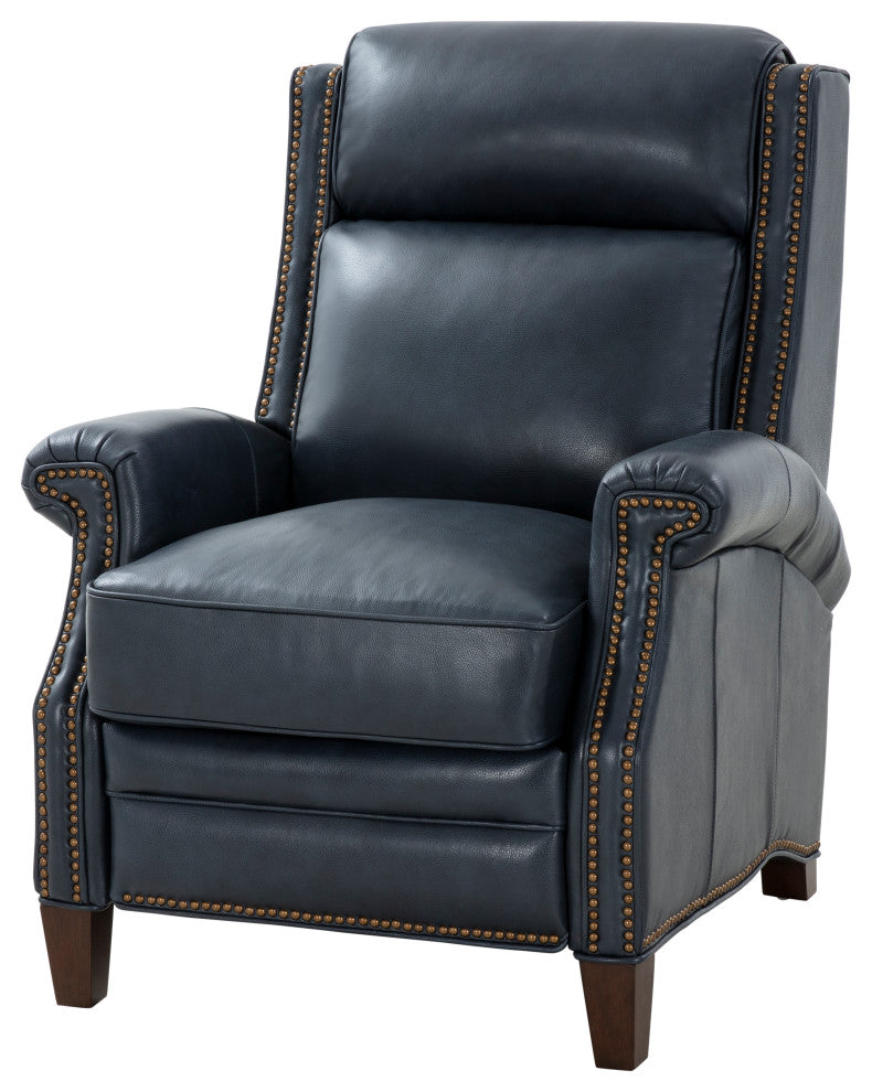 Barrett Power Recliner w/Power Head Rest, Barone Navy Blue
