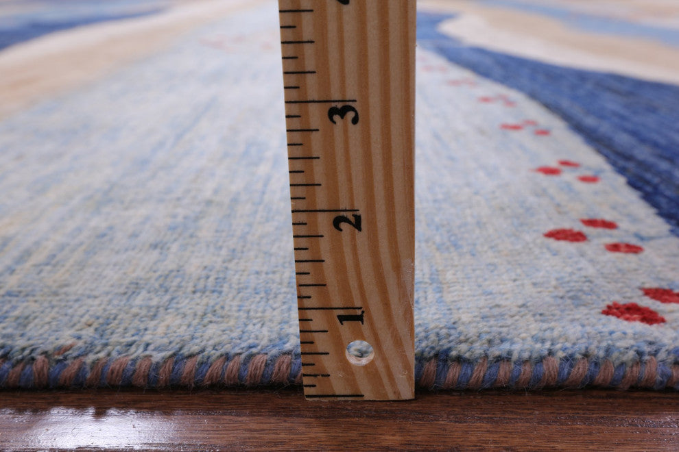 Persian Gabbeh Tribal Handmade Rug 8' 1" X 9' 8" Q8168