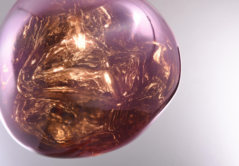15" Single ORB Pendant Light, Pink