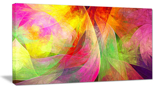 Spectacular Multi Color Pattern, Floral Canvas Art Print, 40x20