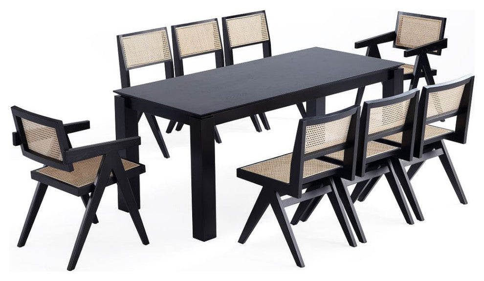 Manhattan Comfort 9-Piece Hamlet and Rockaway Dining
