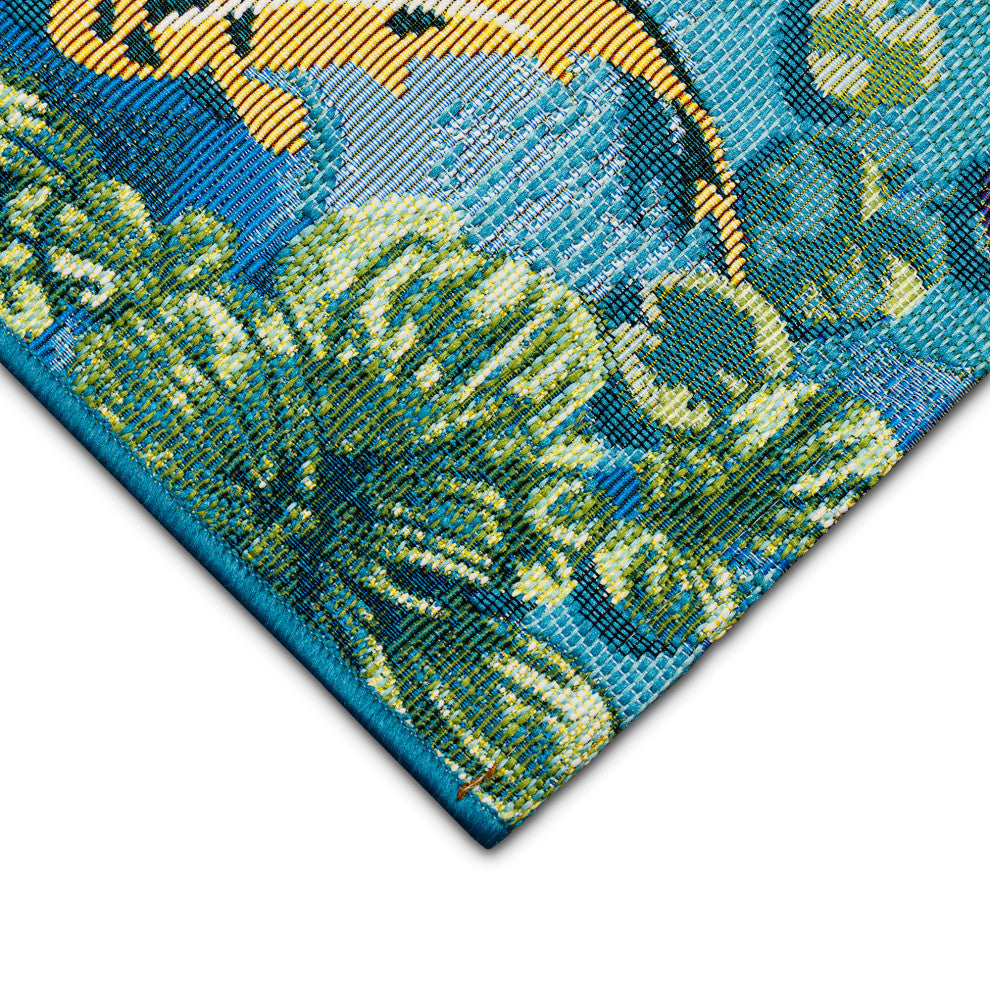 Esencia Koi Pond Indoor/Outdoor Mat Aqua 1'11"x4'11"