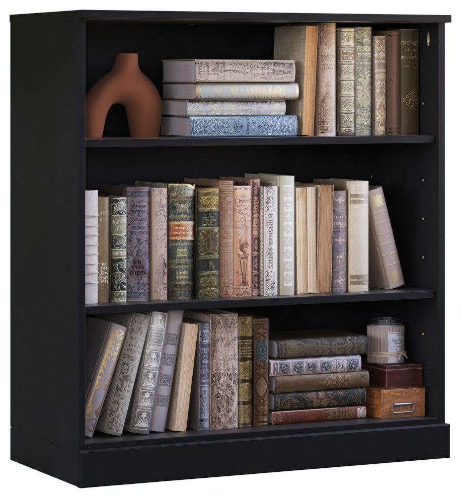 100% Solid Wood Modular Cabinet/Bookcase, Black, 32"