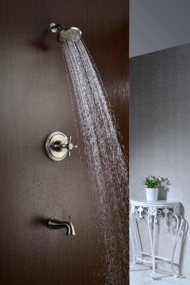 Mesto Series 1 Handle 2-Spray Tub and Shower Faucet, Brushed Nickel