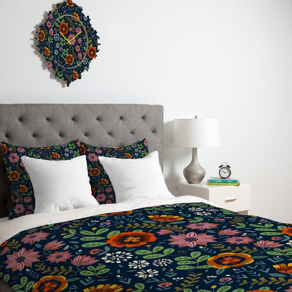 Pimlada Phuapradit Midnight Bloom 1 Duvet Cover, King