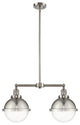 INNOVATIONS 209-SN-HFS-82-SN-LED 2-Light Island Light Brushed Satin Nickel