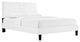 Roxanne Performance Velvet Twin Platform Bed, White