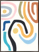 36x48 Colorful Lines I, Framed Artwork, Espresso