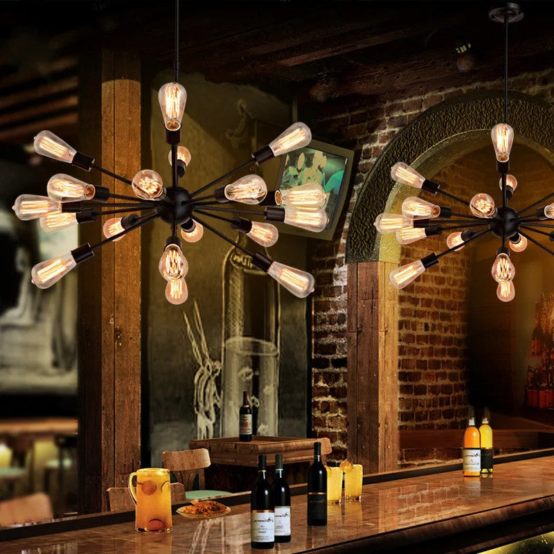 Gland | Creative Iron Chandelier in the Shape of 12-arm Satellite, 12 Lights