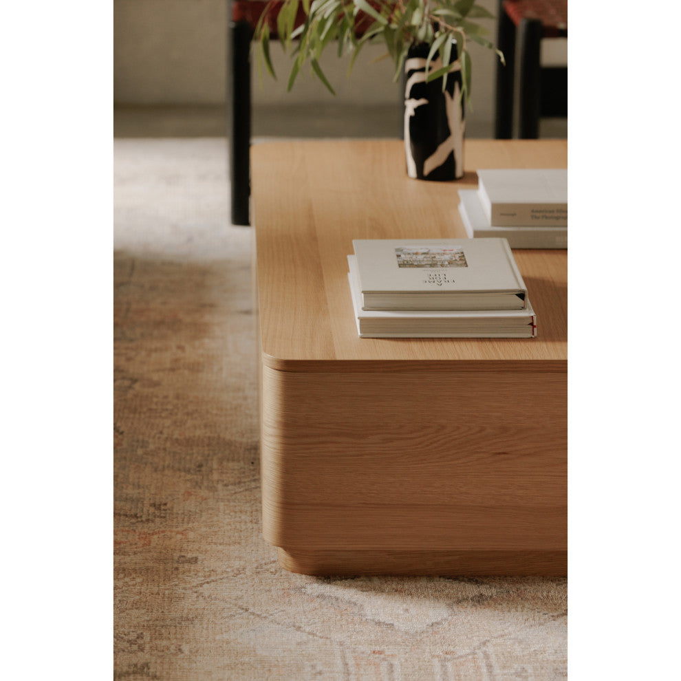 Round Off Natural Oak Coffee Table
