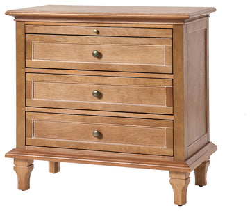 3-Drawer Nightstand With  Built-In Outlets, Acorn