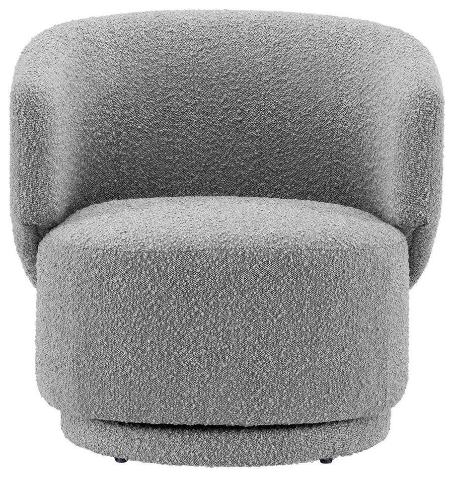 Celestia Boucle Fabric Swivel Chair