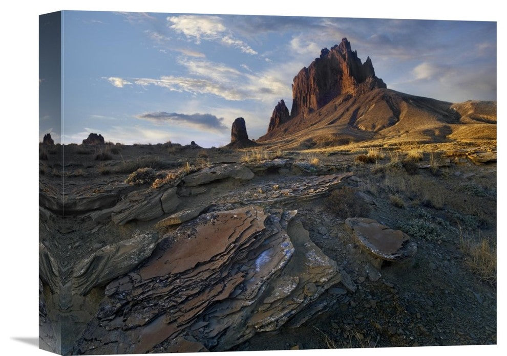 "Shiprock, The Basalt Core Of An Extinct Volcano, New Mexico" Artwork, 16" x 12"