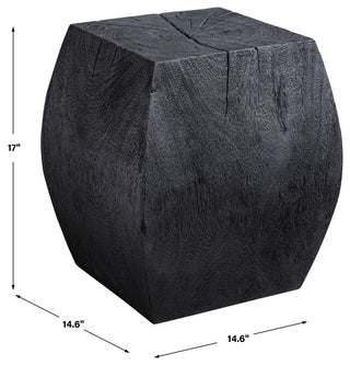 Uttermost Grove Black Wooden Accent stool