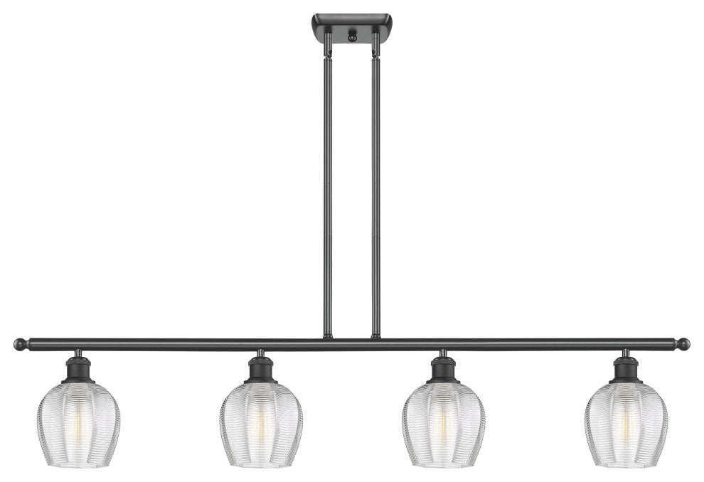 Innovations 516-4I-BK-G462-6 4 Light 48" Island Light, Matte Black
